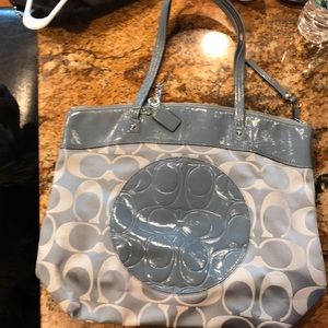 Light blue Coach tote